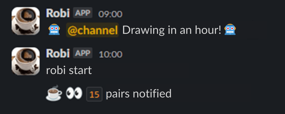 Statistics showing Robi coffee break participation and engagement